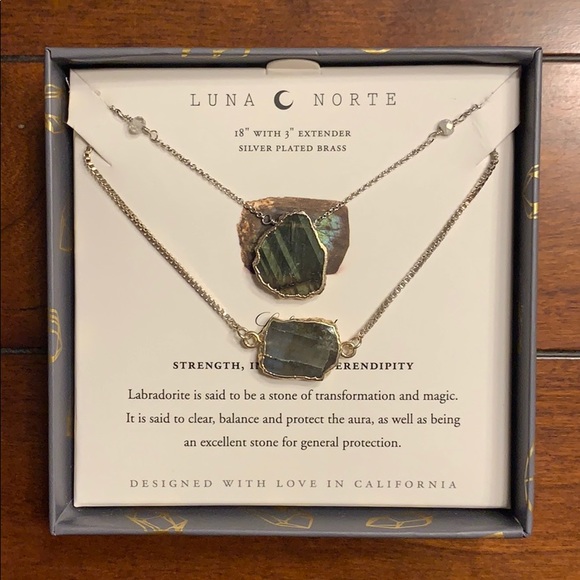 Labradorite necklace and bracelet set - Picture 1 of 3